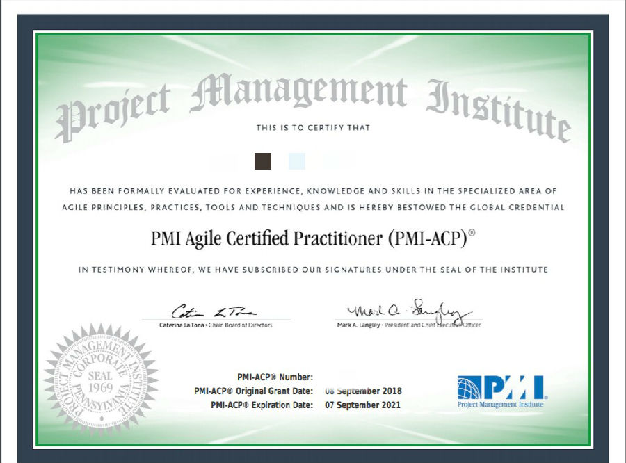 PMI-ACP<sup>®</sup>證書 PMI-ACP<sup>®</sup>證書